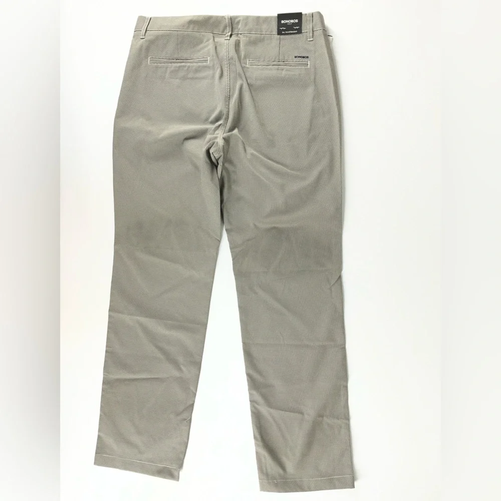 Bonobos Golf Mens Stone Minicheck‎ Straight Leg Pants Size 34 x 32